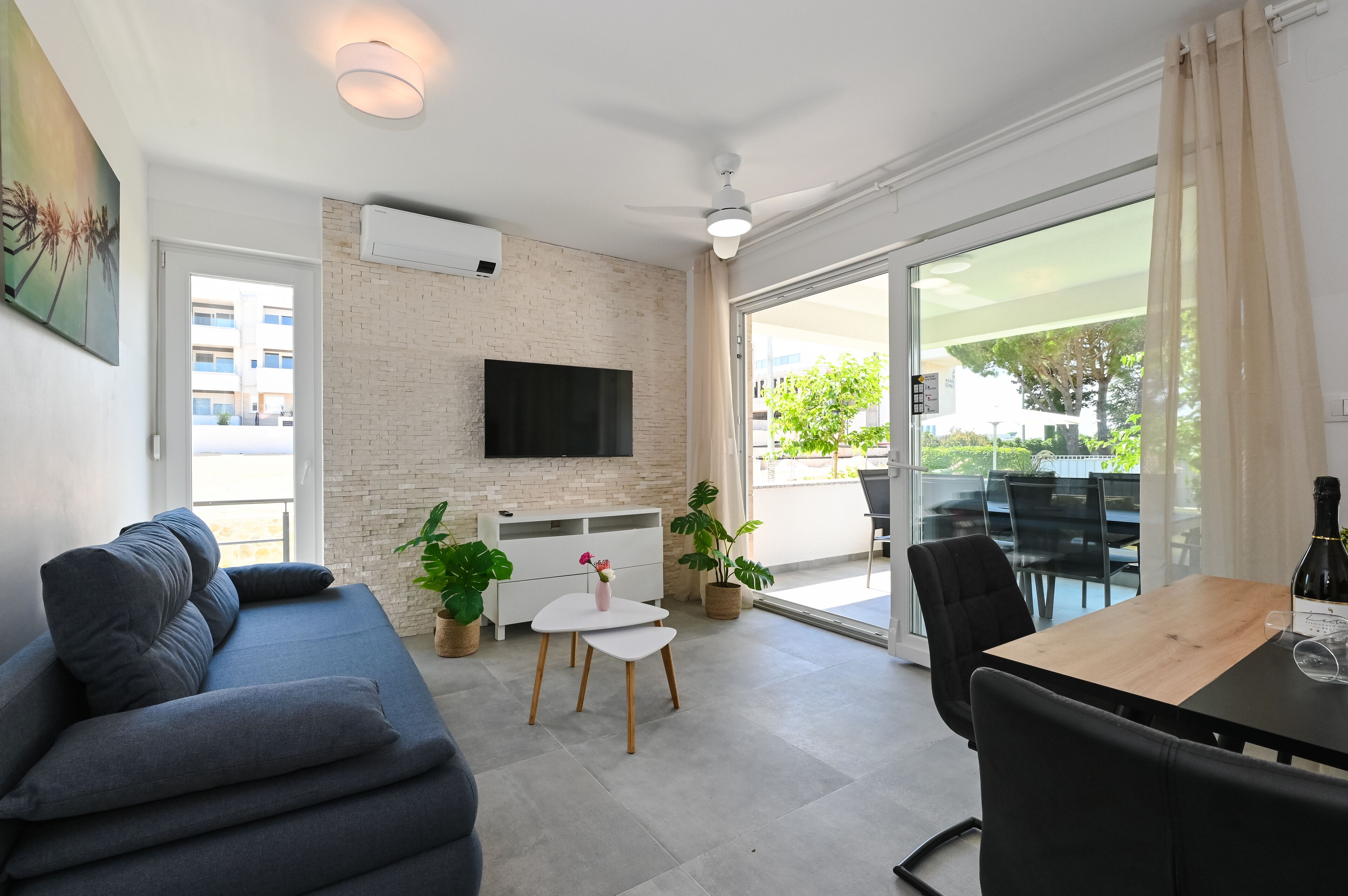 Comfort Apartment, 1 Bedroom, Terrace, Garden Area | Living area | 32-inch flat-screen TV with satellite channels, TV