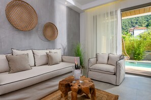 Deluxe Suite, 1 Bedroom, Private Pool | Living area - Soho Exclusive Suites (Thasos)