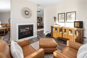 TV, fireplace, video games, offices