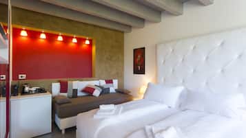 Down duvets, pillow-top beds, minibar, in-room safe