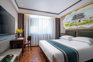 Business Double Room, City View | Down comforters, memory foam beds, desk, laptop workspace - Nostalgia S Hotel(Beijing Children's Hospital） (Beijing)