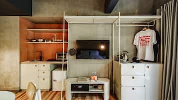 Superior appartement, 1 kingsize bed, keuken | 1 slaapkamer, luxe beddengoed, donsdekens, een kluis op de kamer