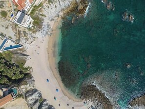 Playa en los alrededores y camastros 