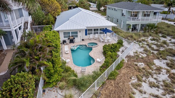 A heated pool