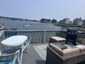 Outdoor dining - Newport, Coastal Retreat!  Boat Dock , jet srental & private chef  available.. (PORTSMOUTH)