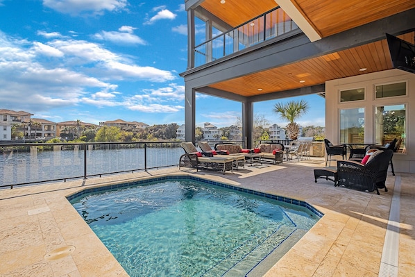 A heated pool