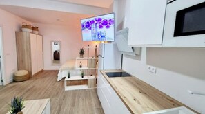 1 bedroom, desk, soundproofing, iron/ironing board