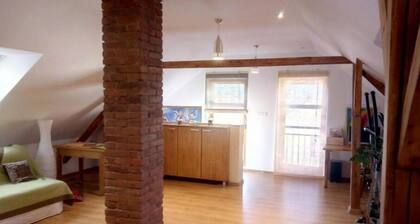 Attic with bathroom
