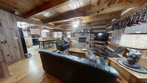 Cabin, 3 Bedrooms | Living area