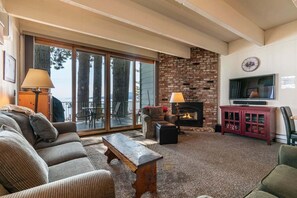 TV, fireplace - Betty's Place - Beachfront w Lake Access (LA99958) (Incline Village)