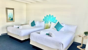 Egyptian cotton sheets, premium bedding, down duvets, pillow-top beds