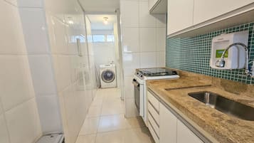 Apartment | Private kitchen | Fridge, microwave, oven, blender