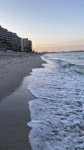 On the beach, beach towels - STUNNING, Newly Renovated, Oceanfront Condo- Sleeps 6. (Puerto Peñasco)
