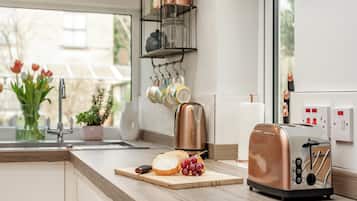 Dishwasher, highchair, cookware/dishes/utensils