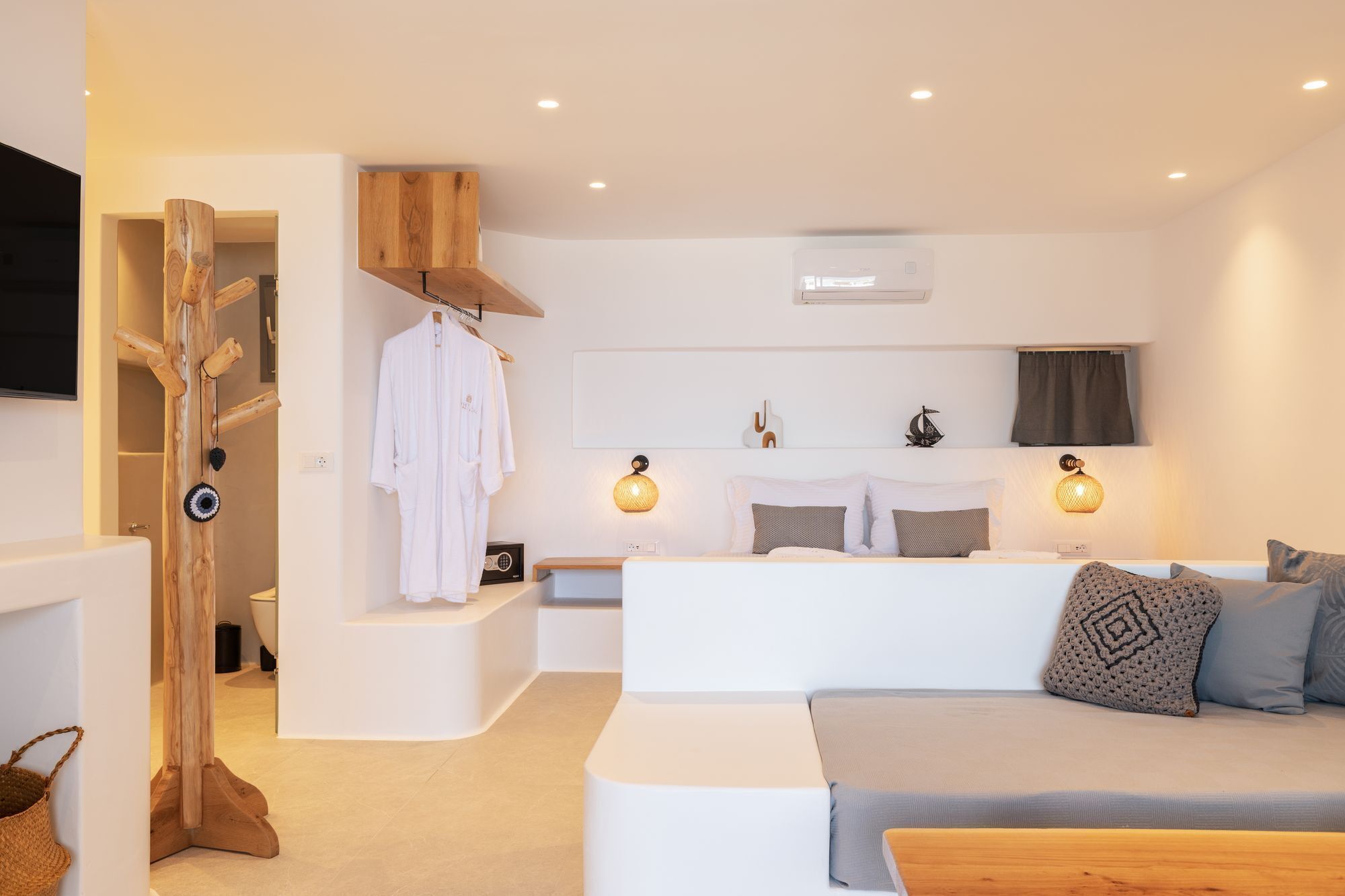 superior suite with sea and pool view & outdoor hot tub | desk, laptop workspace, soundproofing, free wifi