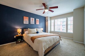 1 間睡房、熨斗/熨衫板、免費 Wi-Fi、床單