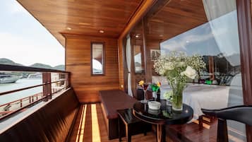 Family Cabin, Balcony, Bay View | Terrace/patio