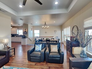 House, Multiple Beds, Kitchen, Ocean View | Living area | 40-inch flat-screen TV with cable channels, TV