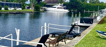 Sunny Canal-Front Home w/ Lanai & Grill!