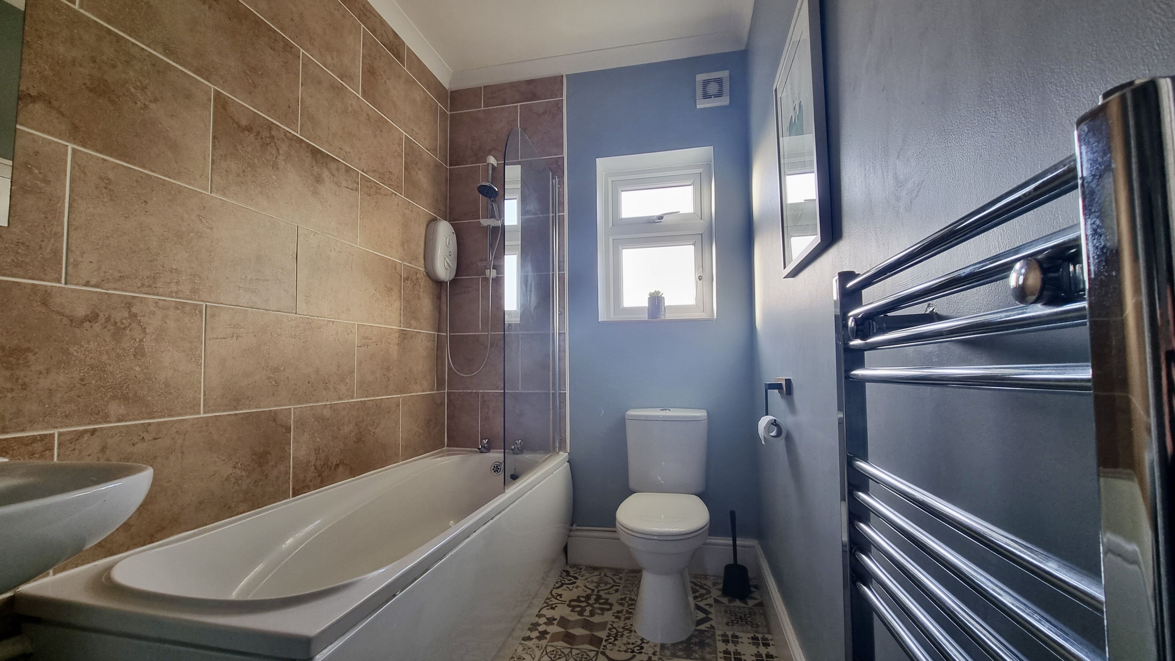 Shower, hair dryer