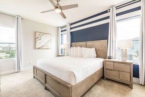 3 bedrooms, in-room safe, iron/ironing board, travel cot