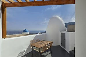 Grand Suite, 2 Bedrooms, Jetted Tub, Sea View | Balcony view - Aecon Suites (Santorini)