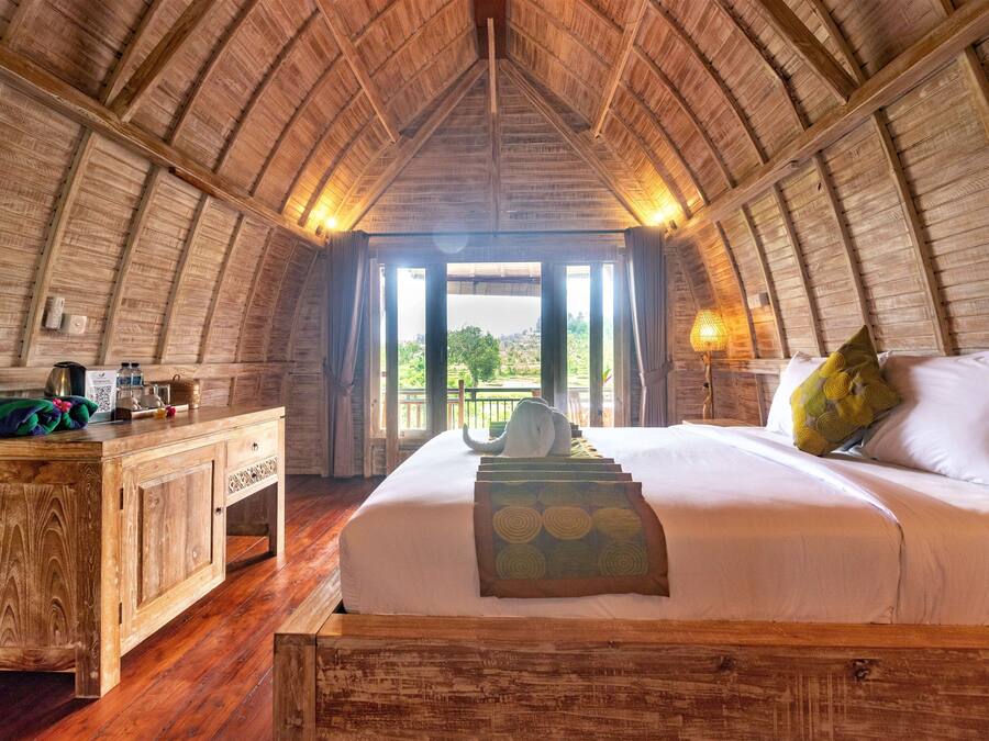 Hus (Lumbung) | Skrivebord, lydisolert, wi-fi (inkludert) og sengetøy