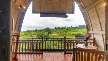 Lumbung House | Balcony view