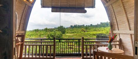 Lumbung House | Balcony view