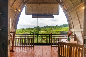 Lumbung House | Balcony view - AlamGangga Villas Tirta Gangga (Karangasem)