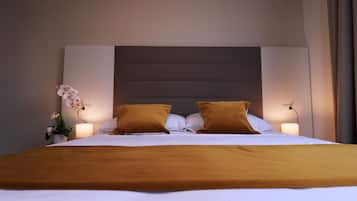 Ropa de cama de alta calidad y minibar