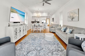 DVD player, stereo - One Charleston Place B, Beach Front, Pool, Pet Friendly Private Home (ST GEORGE ISLAND)
