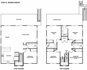 Floor plan - Dune Time - Spacious 5BR Oceanfront Home - Great Views! (Surf City)
