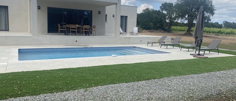 Outdoor pool, a heated pool