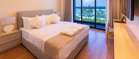 ลักซ์ชัวรี่อพาร์ทเมนท์ | เครื่องนอนระดับพรีเมียม, ผ้านวมขนเป็ด, มินิบาร์, ตู้นิรภัยในห้องพัก