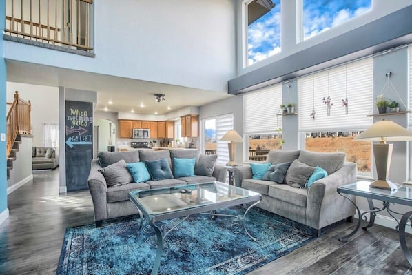 TV, fireplace, video games, offices