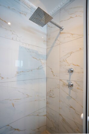 Comfort Triple Room | Bathroom | Hair dryer, towels - Ocean Vibes (Cape Town)