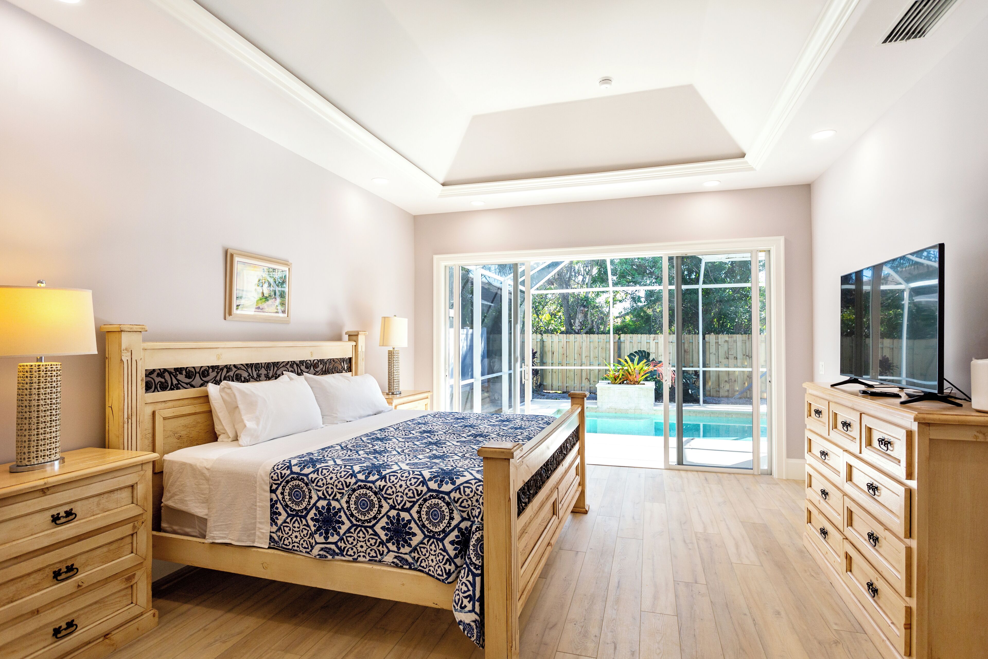 Casa conforto, 4 quartos, cozinha, vista para a piscina | Vista do quarto