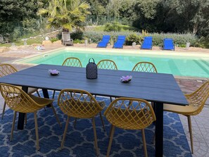 A heated pool