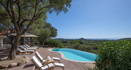 Villa S'Ollastu - Luxury villa with private pool, garden, sea view, near beaches