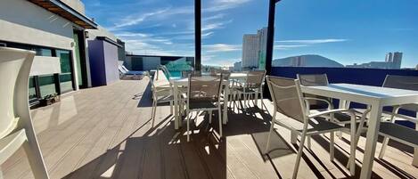 Classic Condo | Living area | 35-inch TV with cable channels
