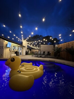 A heated pool