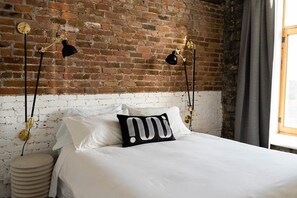 Luxury-Apartment, 1 Queen-Bett | Bettwäsche aus ägyptischer Baumwolle, hochwertige Bettwaren