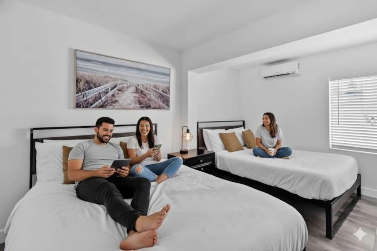 Skrivebord, strygejern/strygebræt, gratis Wi-Fi, sengetøj