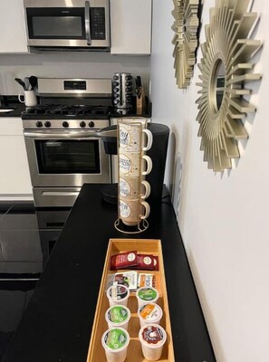 Microwave, oven, stovetop, dishwasher