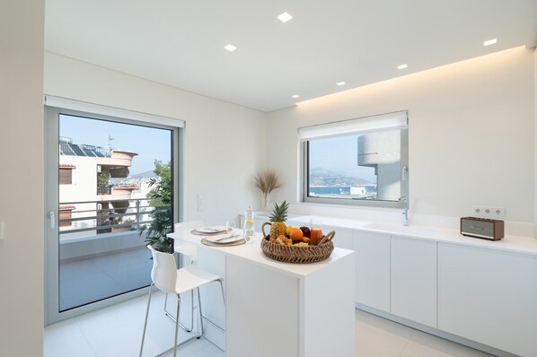 Apartment | Private kitchen - 2BD Boho Sea View Apartment by The Olon (Vari-Voula-Vouliagmeni)
