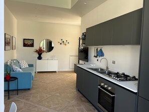 Fridge, oven, stovetop, dishwasher