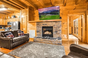 Smart TV, fireplace, video games, table football