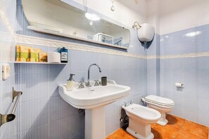 Dusche, Haartrockner, Bidet, Handtücher