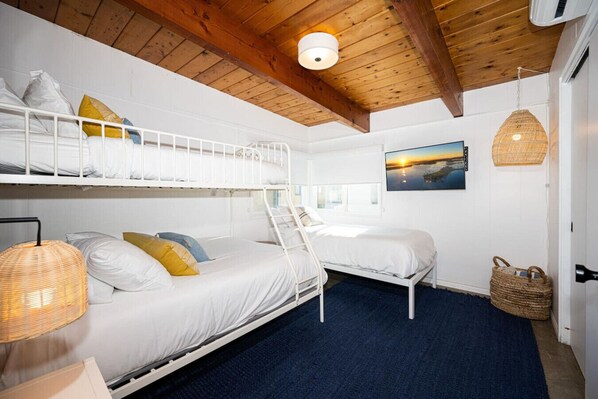 Desk, free WiFi, bed sheets